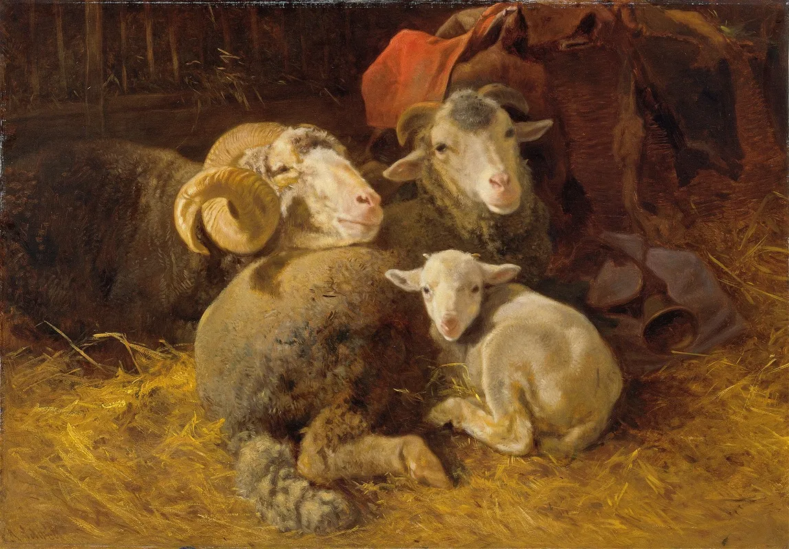Sheep In The Stable