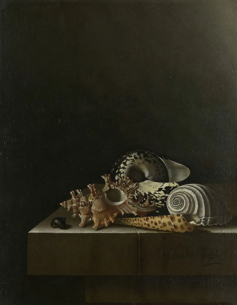 Shells On A Stone Plinth 2 Wall Art by Adriaen Coorte - High-Resolution Digital Print