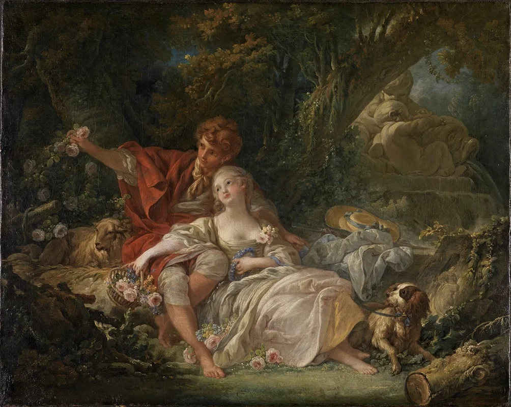 Shepherd And Shepherdess 3 Wall Art by François Boucher - High-Resolution Digital Print