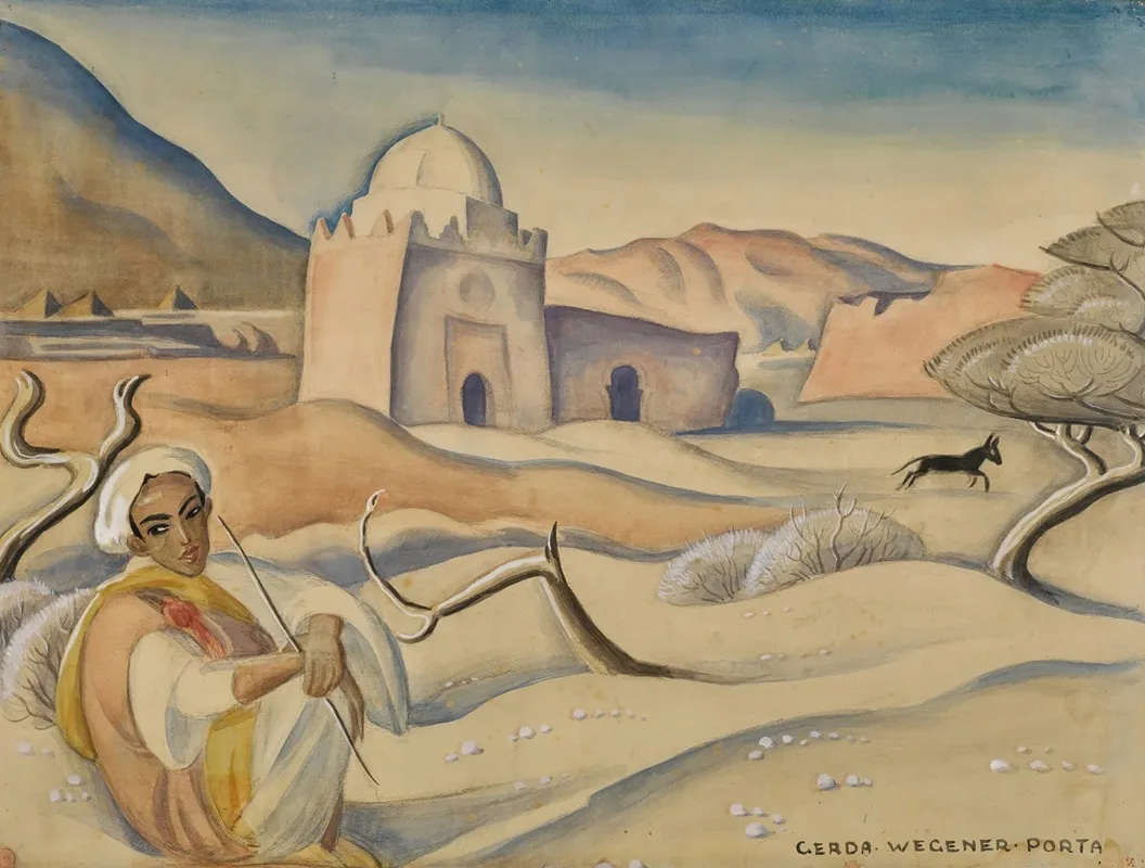 Shepherd In The Atlas Mountains Wall Art by Gerda Wegener - High-Resolution Digital Print