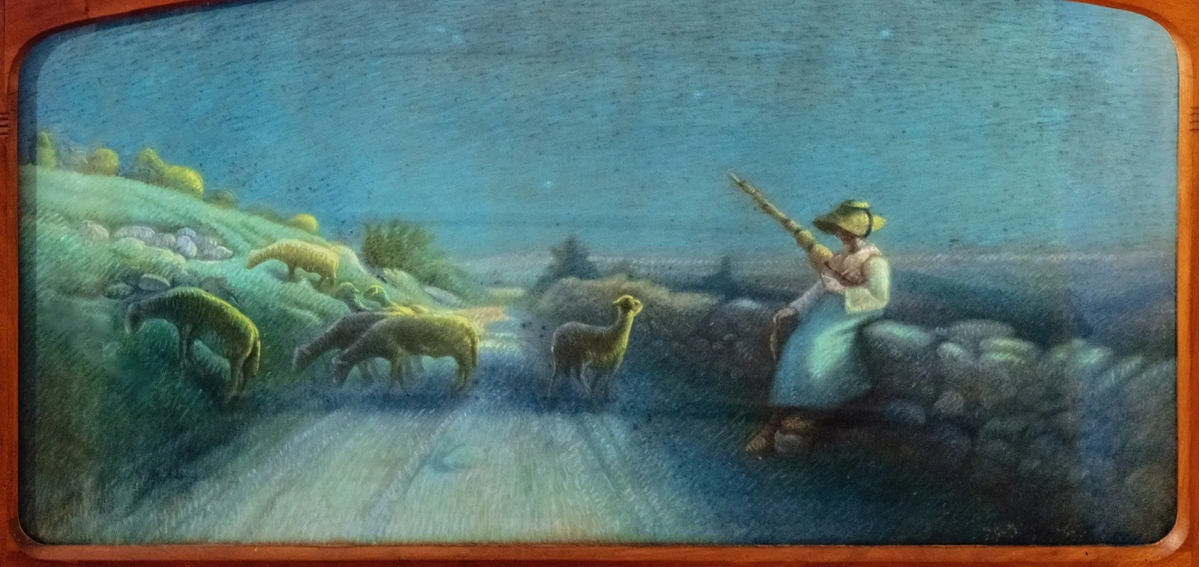 Shepherdess 3 Wall Art by Bernard-Joseph Artigue   - High-Resolution Digital Print