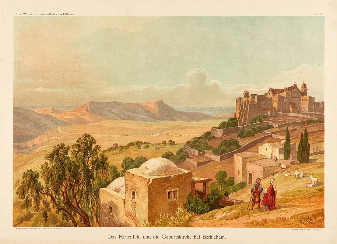 Shepherds Field And The Church Of The Nativity In Bethlehem