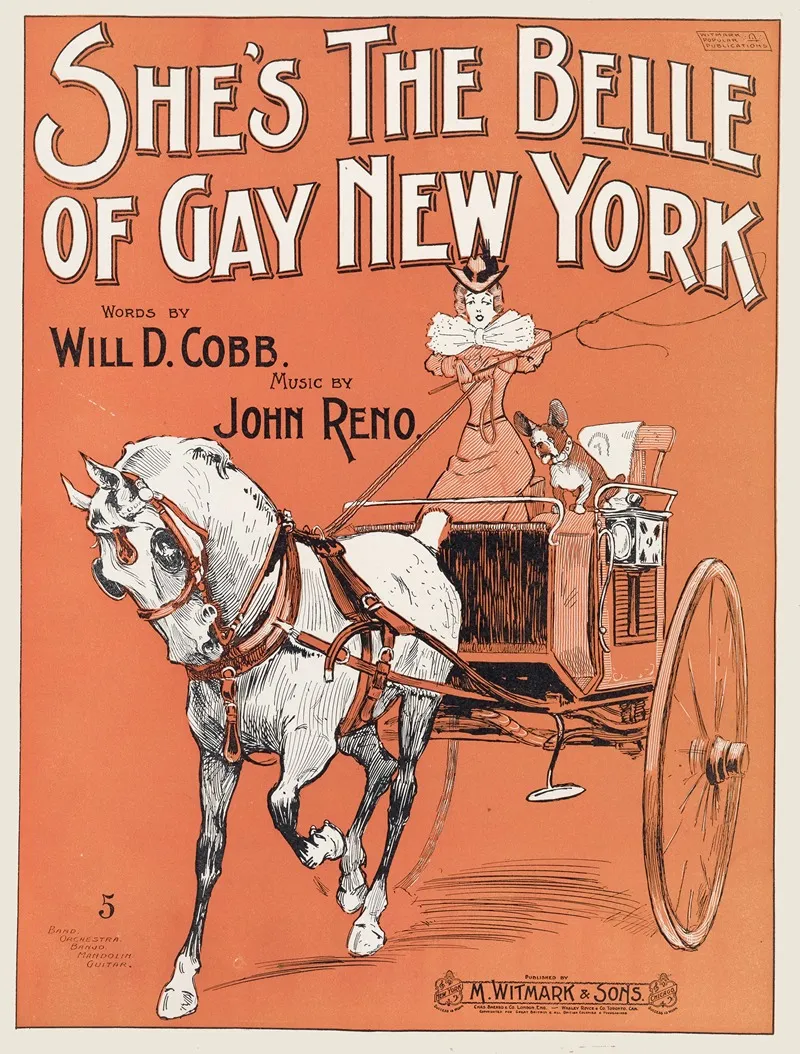 Shes The Belle Of Gay New York Wall Art by Anonymous - High-Resolution Digital Print