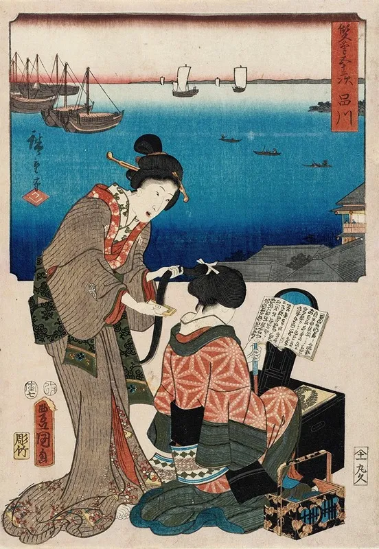Shinagawa Wall Art by Utagawa Kunisada (Toyokuni III) - High-Resolution Digital Print