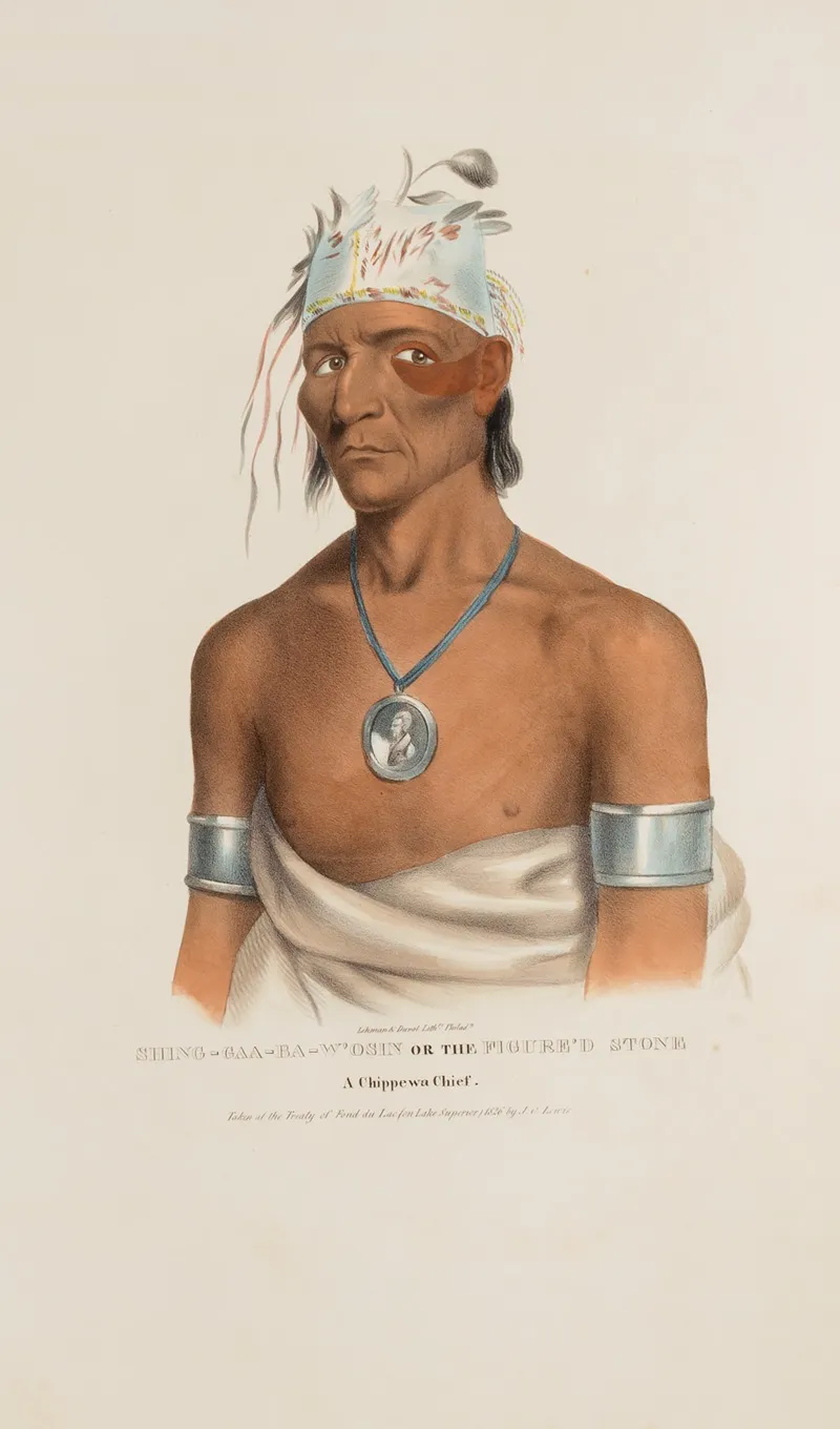 Shing Gaa Ba Wosin Or The Figures Stone Chippewa Chief