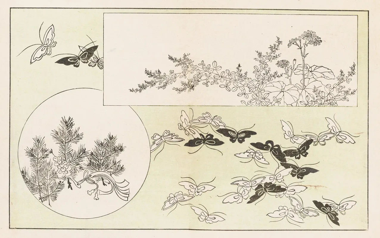 Shinsen Moyo No Shiori Pl 03 Wall Art by Rokkaku Shisui - High-Resolution Digital Print