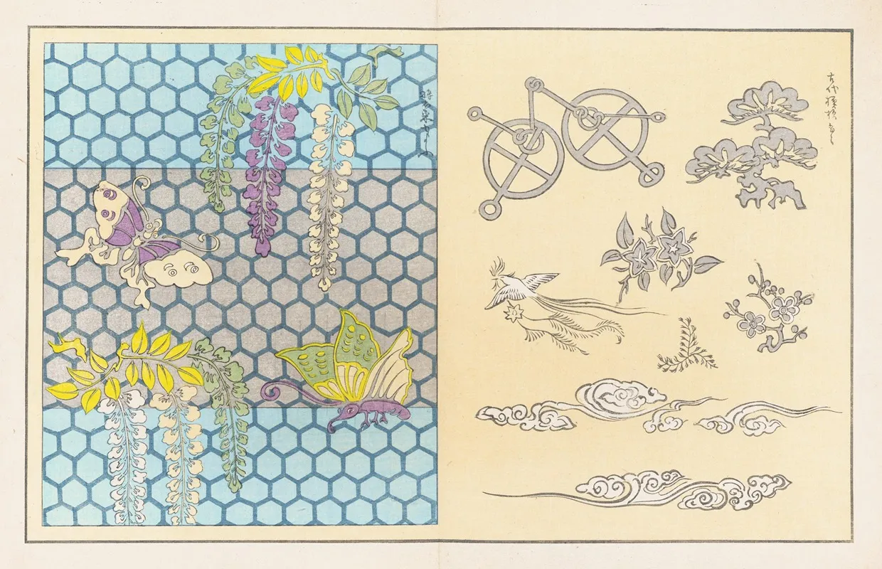 Shinsen Moyo No Shiori Pl 11 Wall Art by Rokkaku Shisui - High-Resolution Digital Print