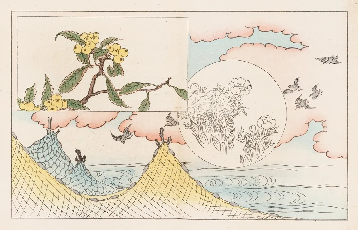 Shinsen Moyo No Shiori Pl 16 Wall Art by Rokkaku Shisui - High-Resolution Digital Print
