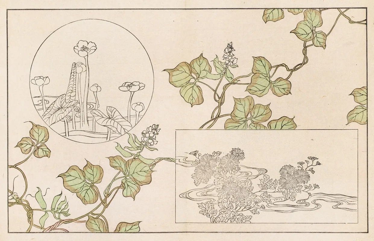 Shinsen Moyo No Shiori Pl 18 Wall Art by Rokkaku Shisui - High-Resolution Digital Print