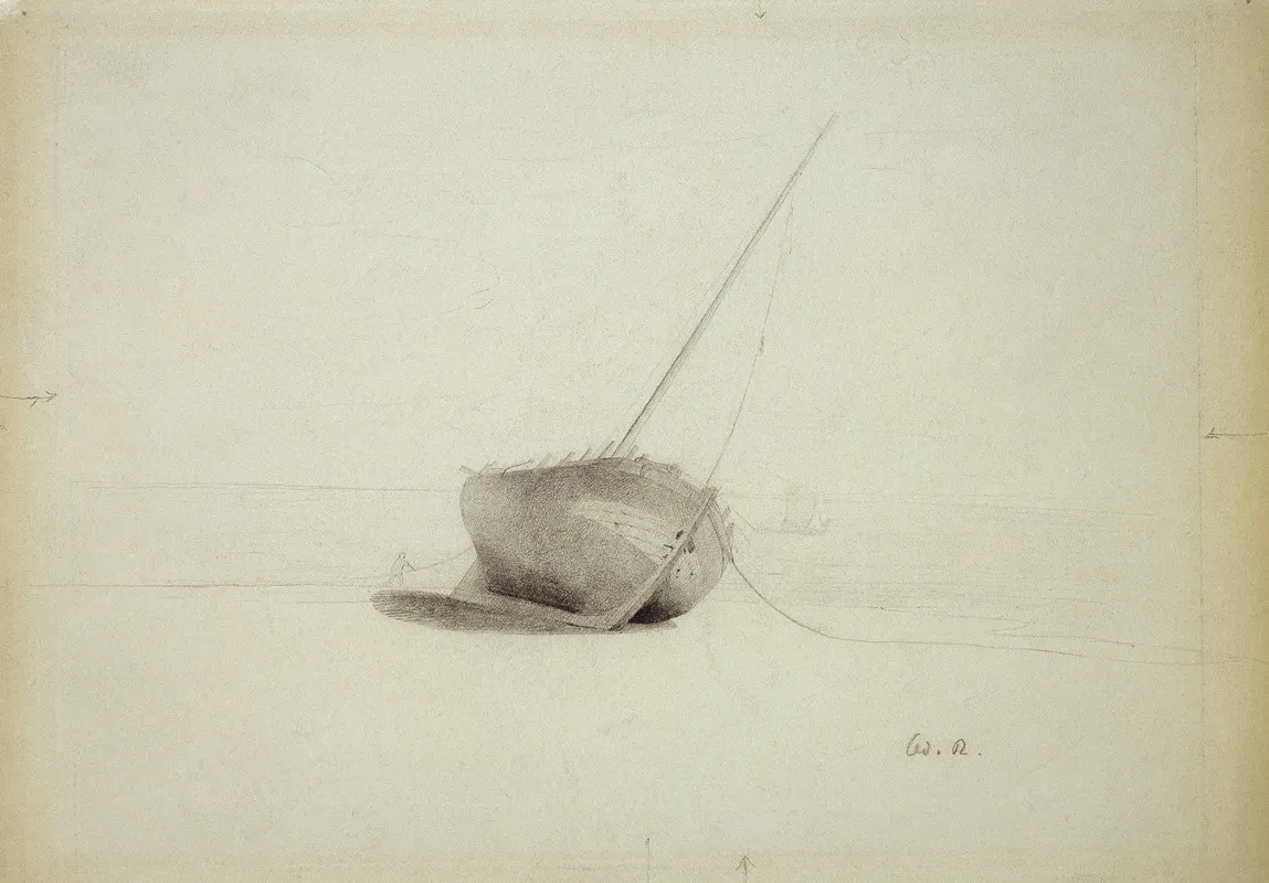 Ship At The Beach Wall Art by Odilon Redon - High-Resolution Digital Print