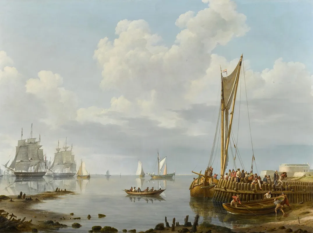 Shipping In A Calm Estuary