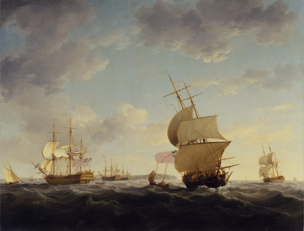 Shipping In The English Channel Wall Art by Charles Brooking - High-Resolution Digital Print