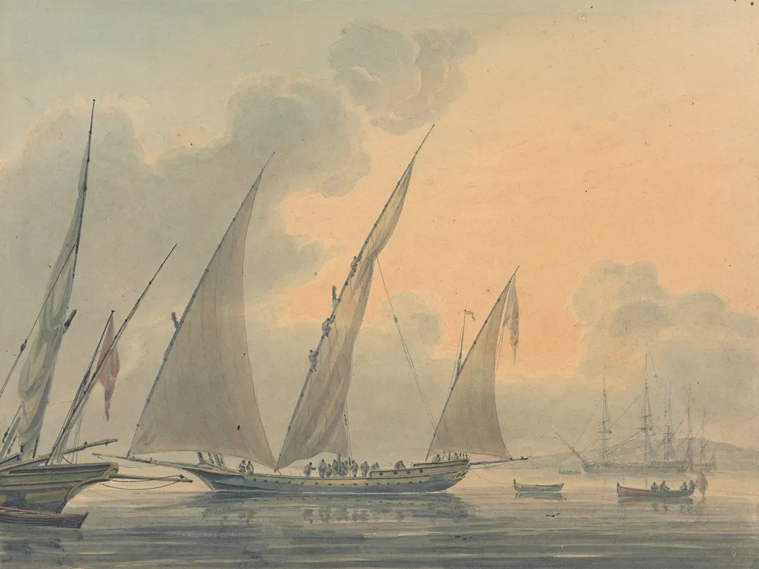 Shipping In The Mediterranean Wall Art by Robert Cleveley - High-Resolution Digital Print