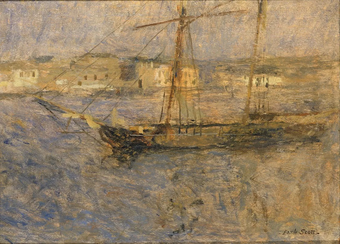 Ships At Anchor Cherbourg No I