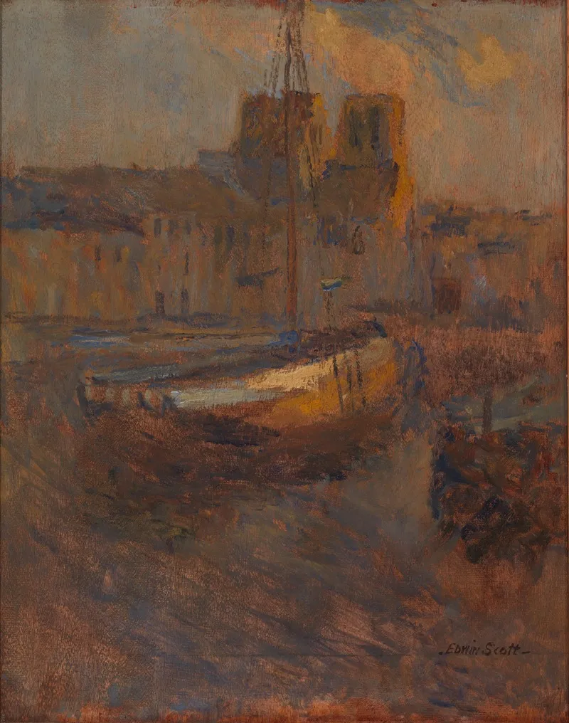Ships At Anchor Cherbourg No Ii