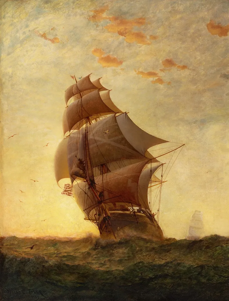 Ships At Sea 3 Wall Art by James Gale Tyler - High-Resolution Digital Print
