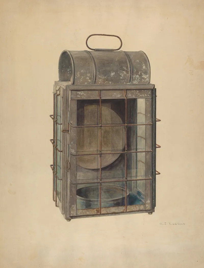 Ships Lantern Wall Art by Arthur Ringold - High-Resolution Digital Print
