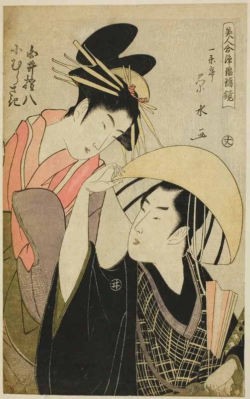 Shirai Gonpachi And Komurasaki From The Series Beauties In Joruri Roles Bijin Awase Joruri Kagami