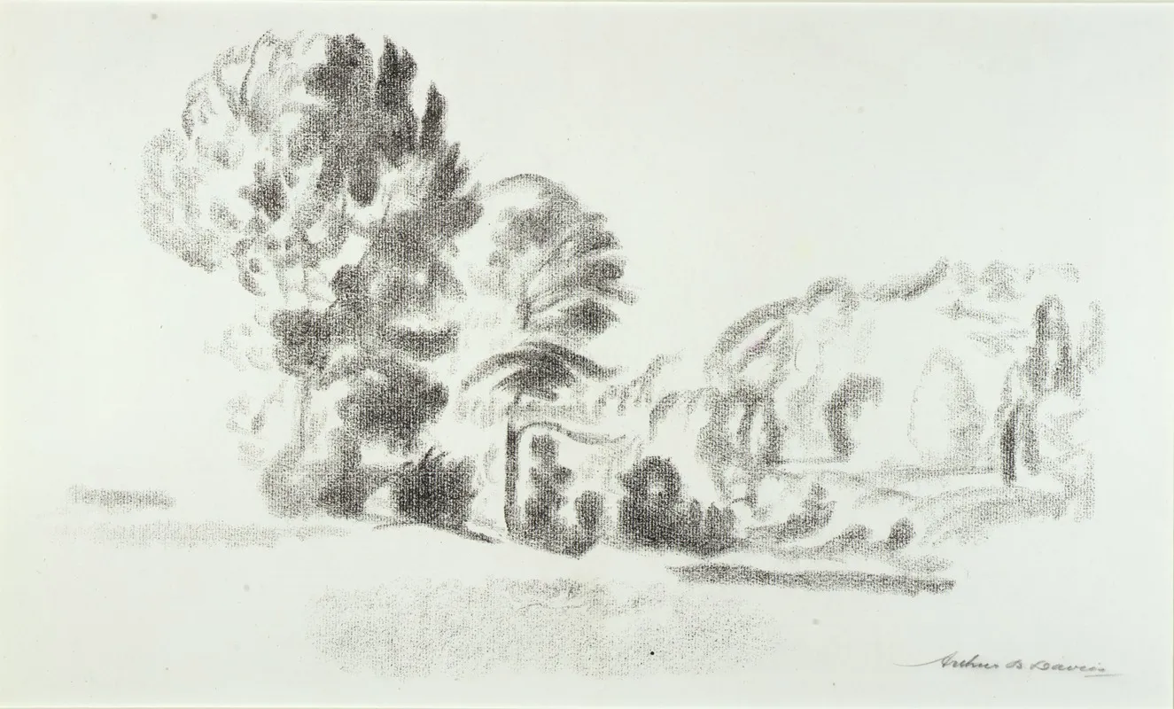 Shore Of Rockland Lake Wall Art by Arthur Bowen Davies - High-Resolution Digital Print