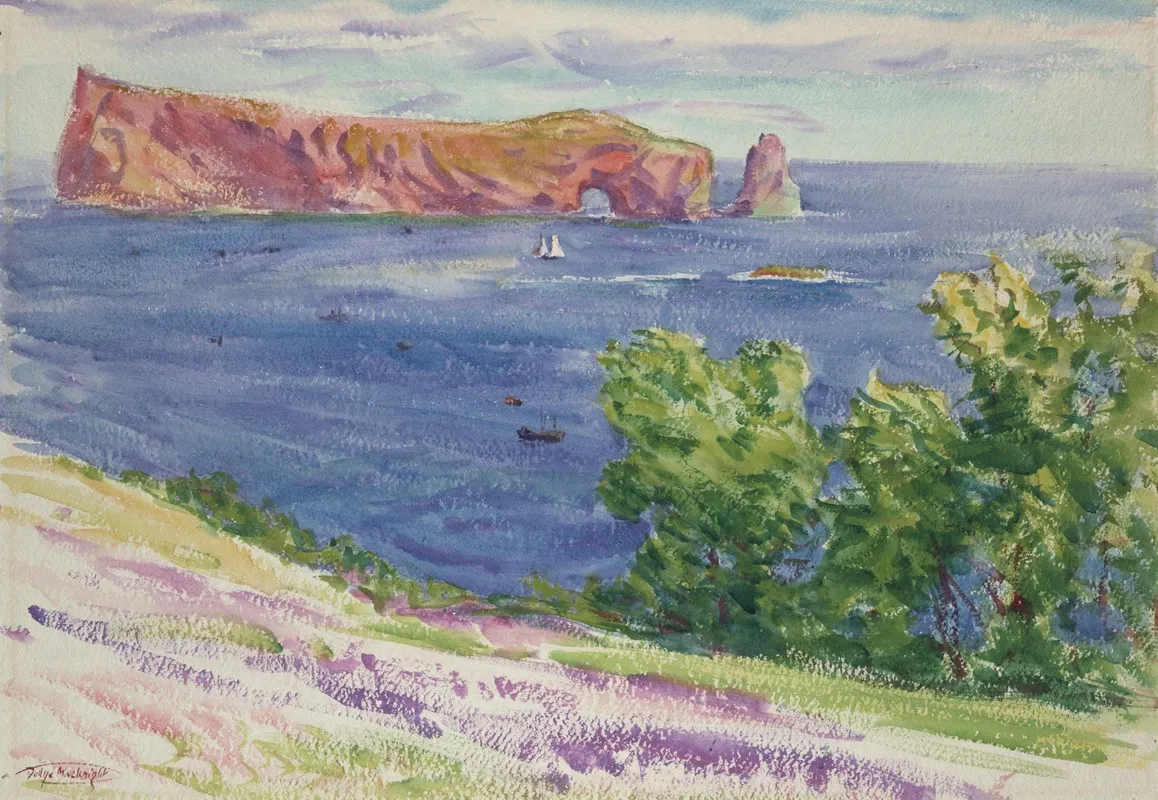 Shore Scenes With Trees And Cliff