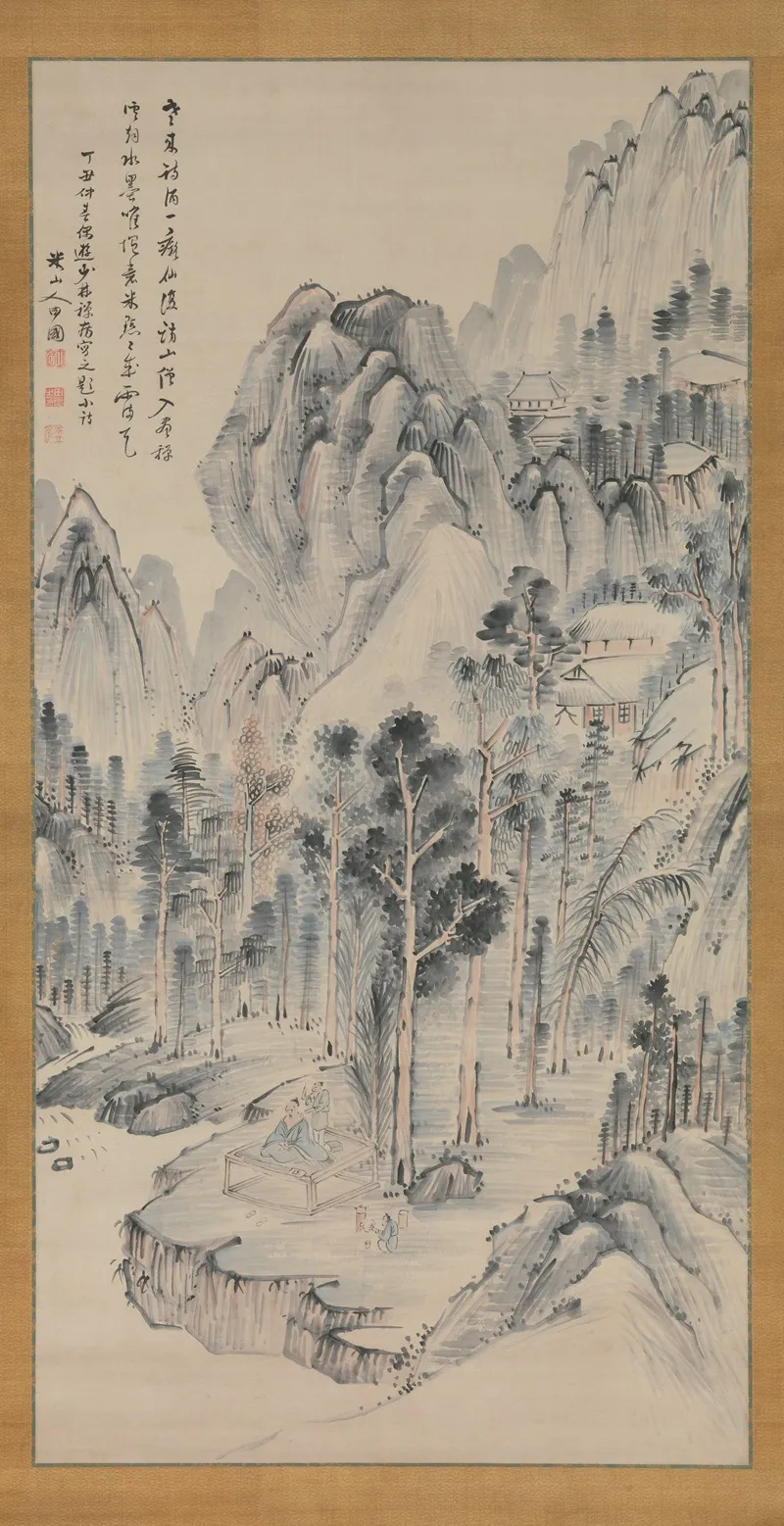 Shorinji Temple Wall Art by Okada Beisanjin - High-Resolution Digital Print