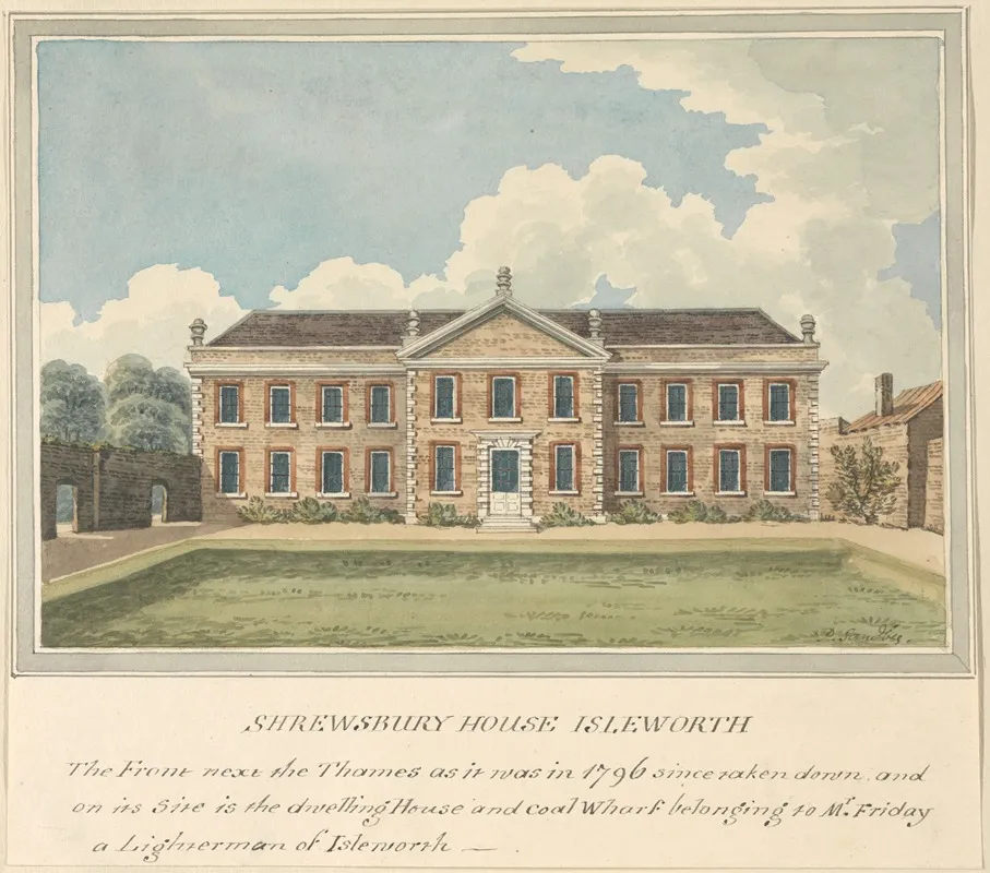 Shrewsbury House Isleworth Middlesex Wall Art by Charles Tomkins - High-Resolution Digital Print