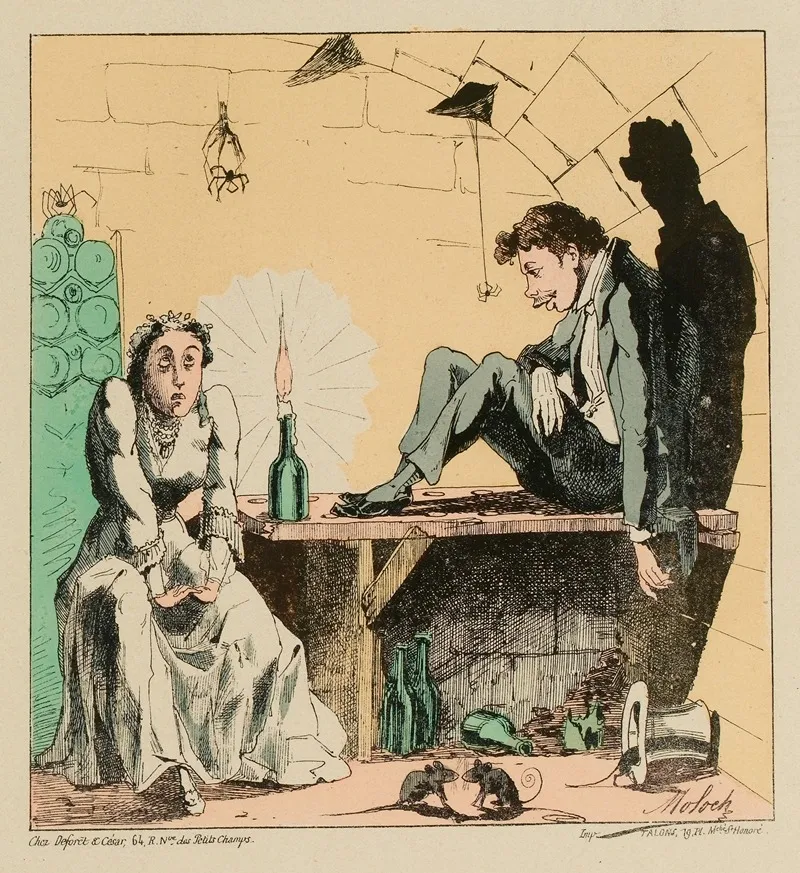 Si Je Metais Doute Que Je Passerais Comme Ca La Nuit De Mes Noces Wall Art by Moloch (Alphonse Hector Colomb) - High-Resolution Digital Print