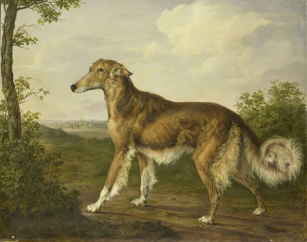 Siberian Greyhound Wall Art by Jan Dasveldt - High-Resolution Digital Print