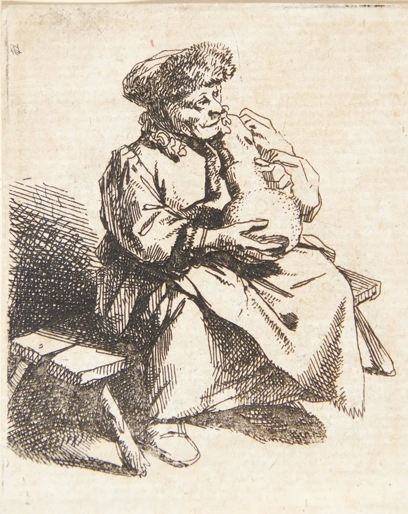 Siddende Kvinde Med En Kande Wall Art by Cornelis Pietersz. Bega - High-Resolution Digital Print