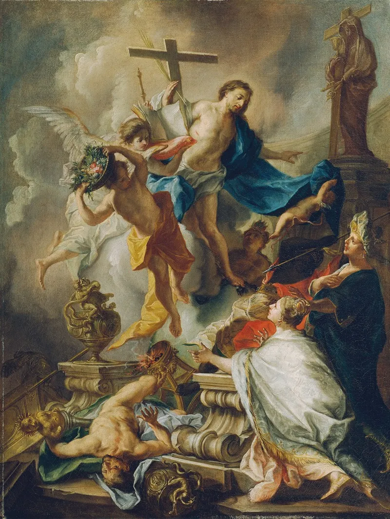 Sieg Des Christentums Uber Das Heidentum Wall Art by Johann Evangelist Holzer - High-Resolution Digital Print