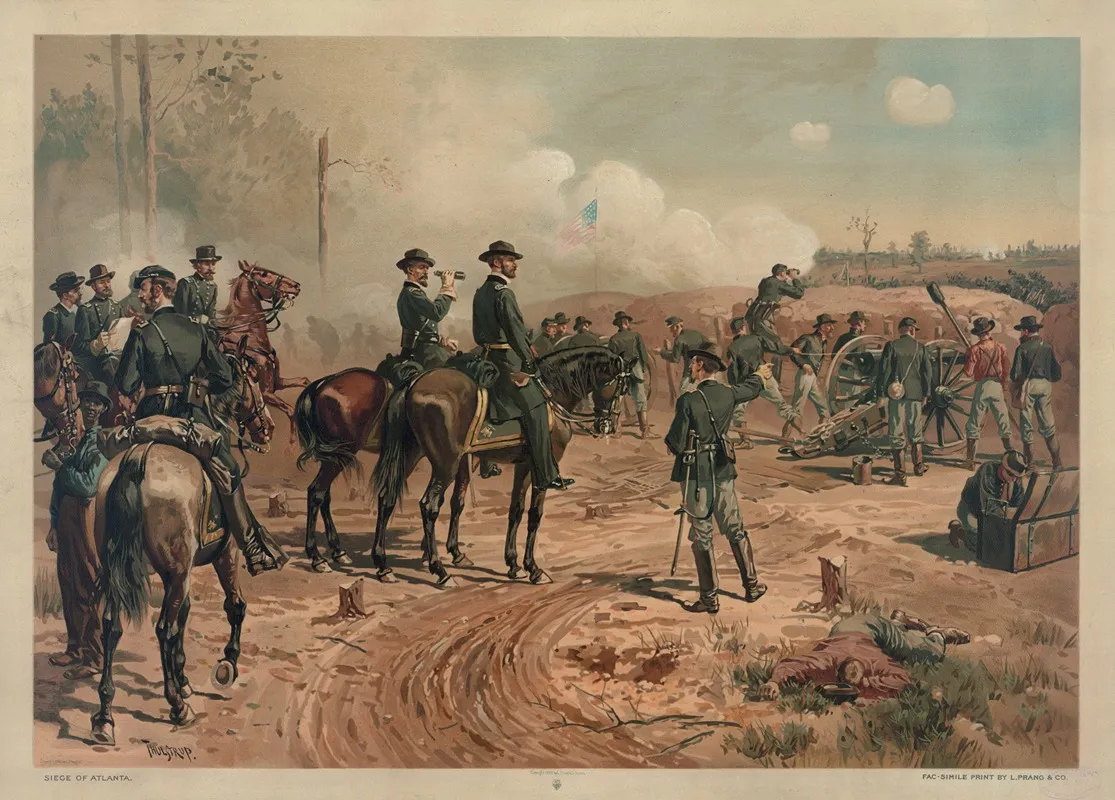Siege Of Atlanta Wall Art by Thure de Thulstrup - High-Resolution Digital Print