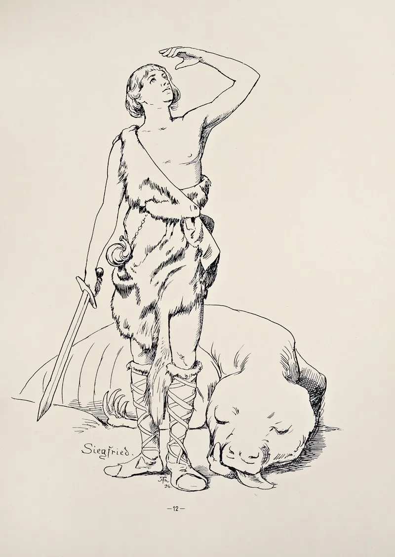 Siegfried Im Walde Wall Art by Hans Thoma - High-Resolution Digital Print