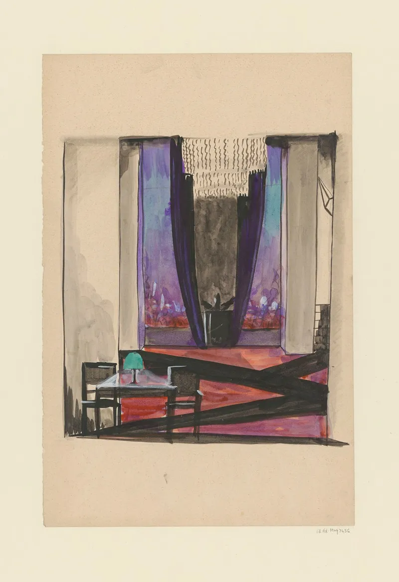 Siegfried Maquette De Decor Acte I Bureau Dattente Luxueux Wall Art by Jean-Camille Cipra - High-Resolution Digital Print