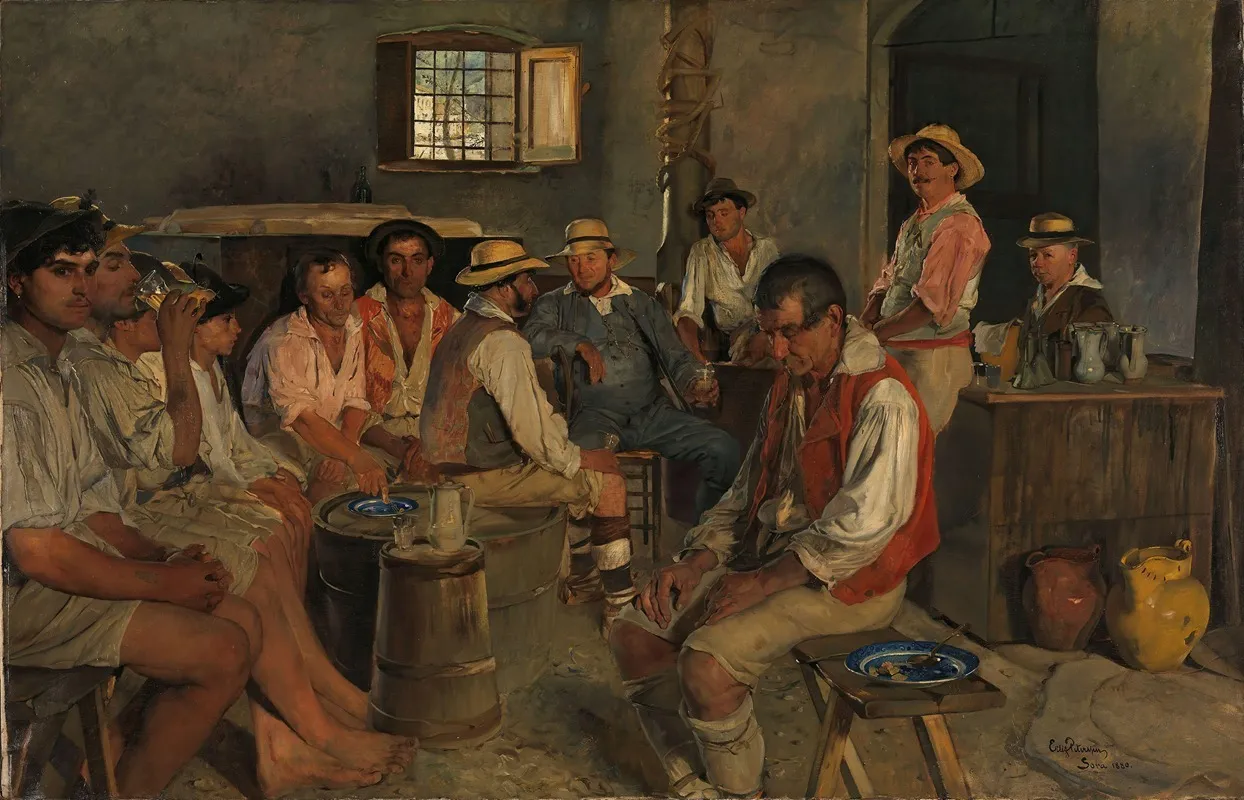 Siesta In An Osteria In Sora