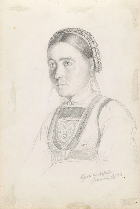 Sigrid Eriksdatter Vassenden Wall Art by Adolph Tidemand - High-Resolution Digital Print