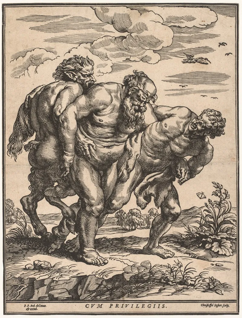 Silenus Accompanied By A Satyr And A Faun