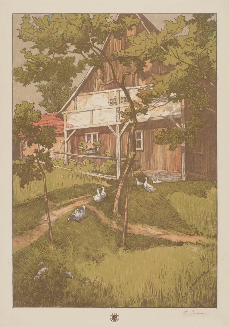 Silesian Homestead Wall Art by Heinrich Otto Irmann - High-Resolution Digital Print