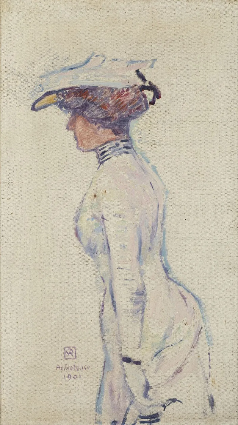 Silhouette De Madame Georges Fle Laure Fle A Ambleteuse Wall Art by Théo Van Rysselbergh - High-Resolution Digital Print