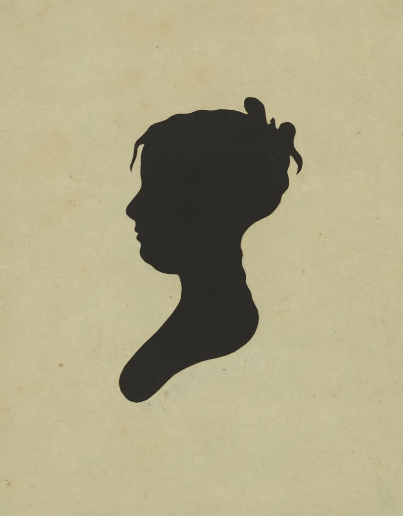 Silhouette Of Girl Facing Left No 1