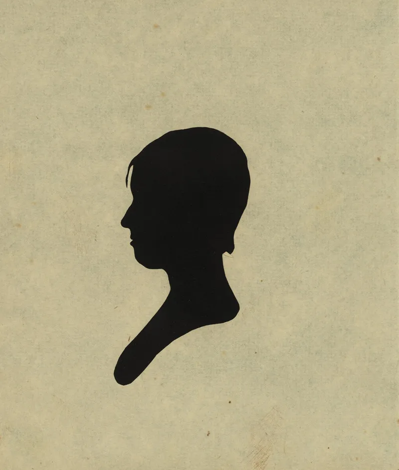 Silhouette Of Girl Facing Left No 2