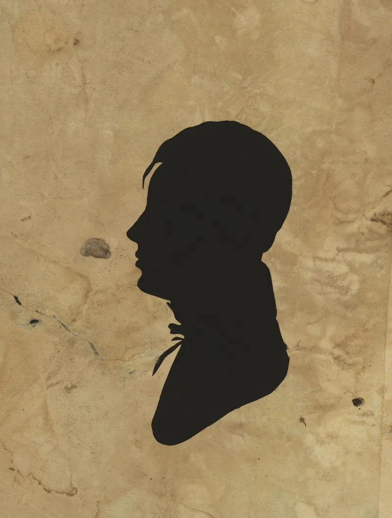 Silhouette Of Man Facing Left No 12