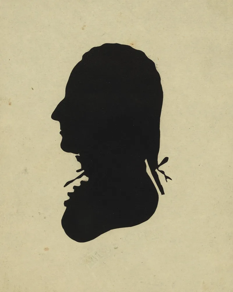Silhouette Of Man Facing Left No 7