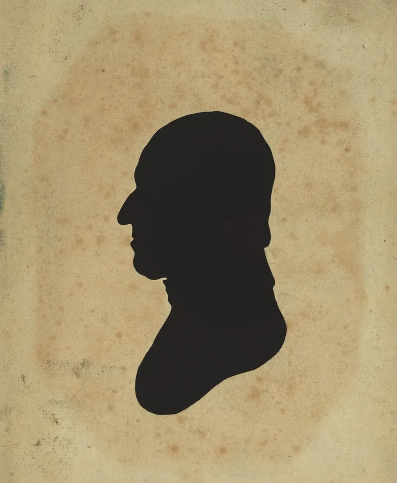 Silhouette Of Man Facing Left No 9