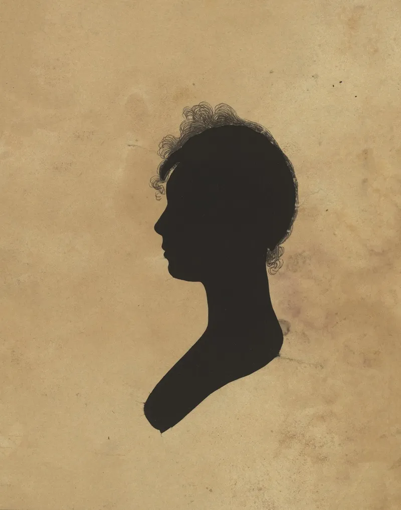 Silhouette Of Woman Facing Left No 1