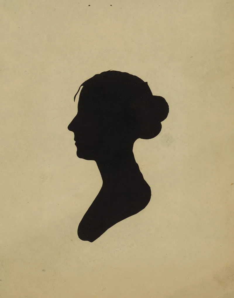 Silhouette Of Woman Facing Left No 5
