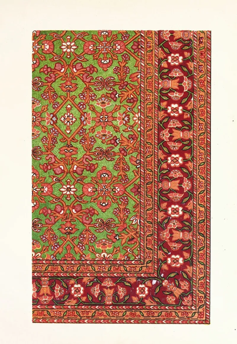 Silk Carpet Modern Indian Wall Art by John Charles Robinson - High-Resolution Digital Print