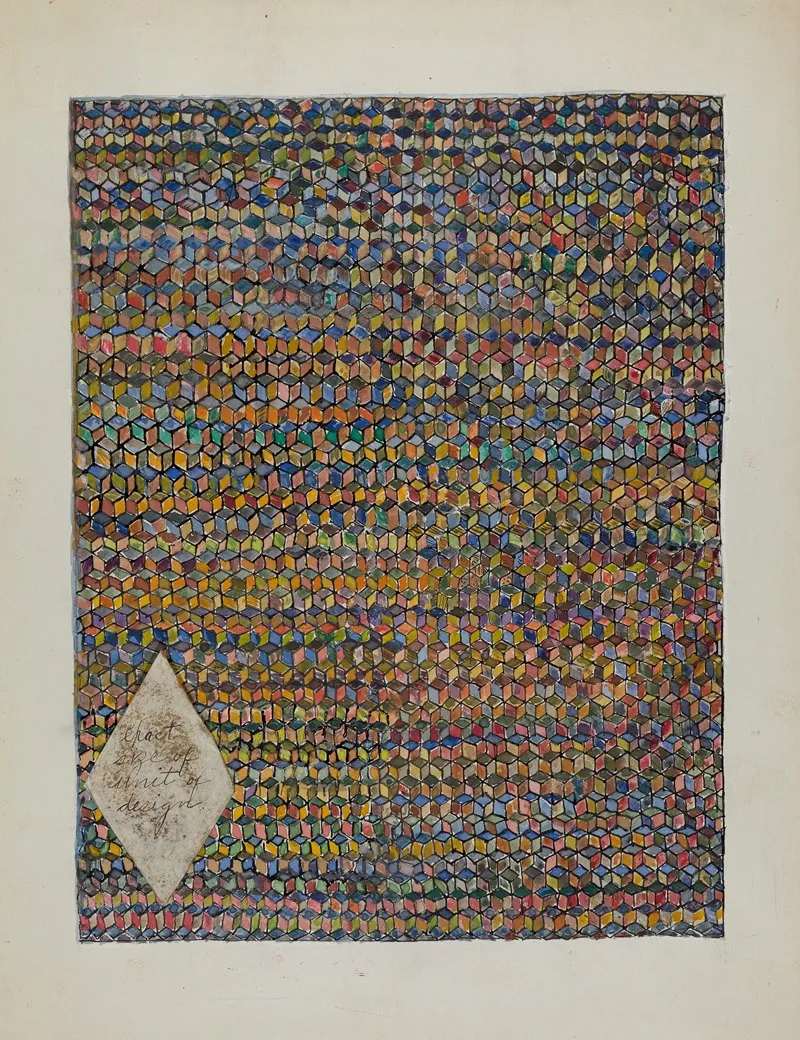 Silk Patchwork Quilt Wall Art by Florence Elizabeth Atkins - High-Resolution Digital Print