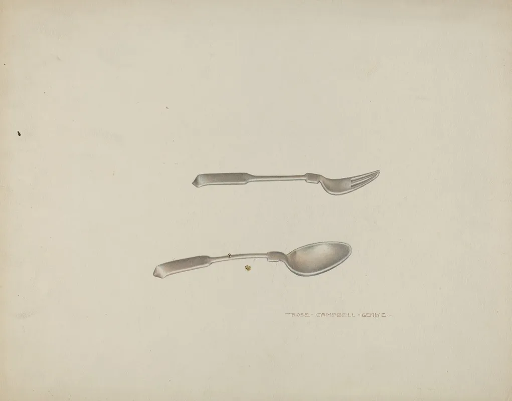 Silver Baby Spoon And Fork