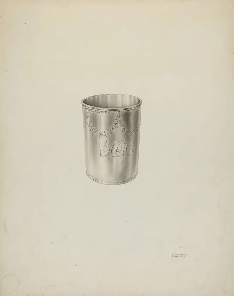 Silver Beaker 18 Wall Art by Palmyra Pimentel - High-Resolution Digital Print