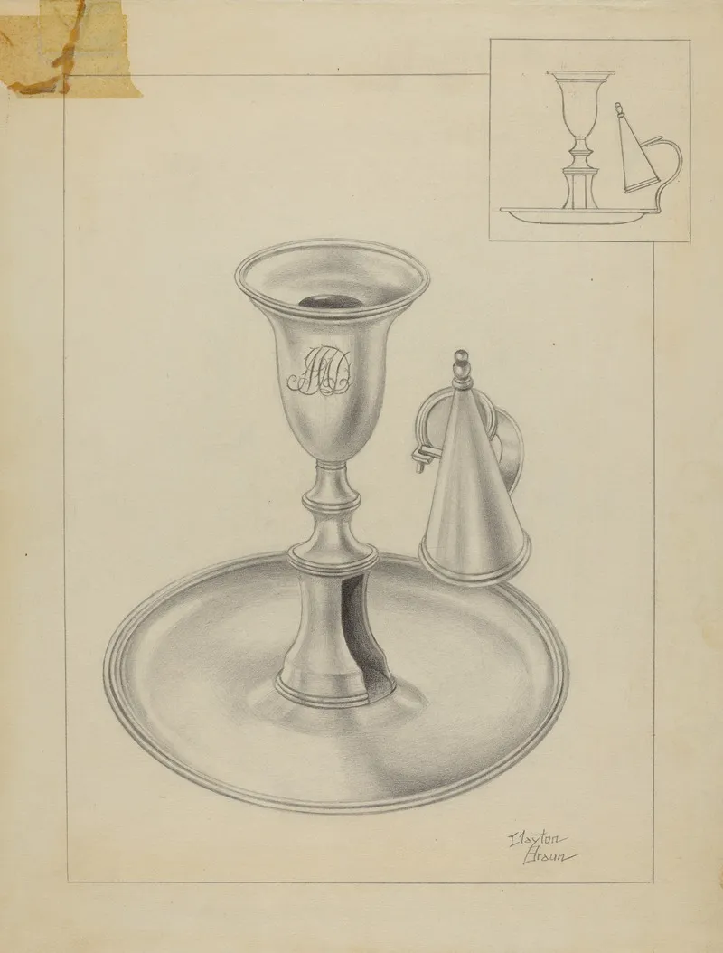 Silver Candlestick Holder